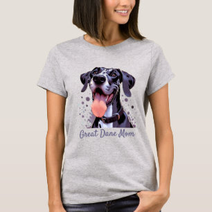 Vattenfärg Great dane Roligt Hund Pet Animal T Shirt