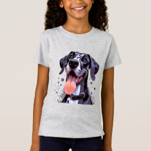 Vattenfärg Great dane Roligt Hund Pet Animal T Shirt