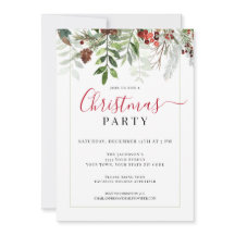 Vattenfärg Greenery Blommigt jul Party