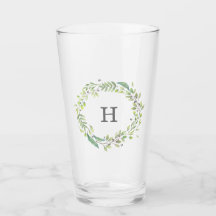 Vattenfärg Greenery Wandey and Monogram