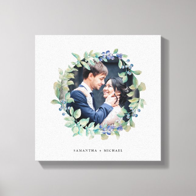 Vattenfärg Greenery Wandey Blue | Foto Canvastryck (Framsida)