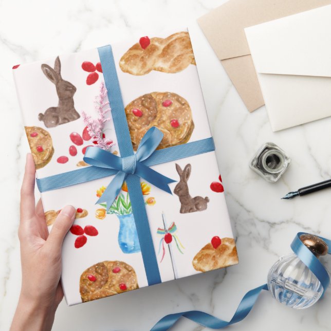 Vattenfärg Grekiskt Påskpresentpapper Presentpapper (Gifting)