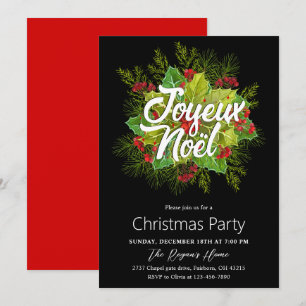 Vattenfärg Grön Julgran Jul Holiday Party Inbjudningar