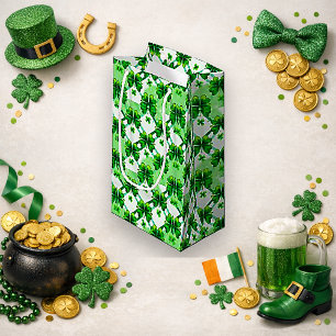 Vattenfärg Grön Shamrock-rutigt Mönster