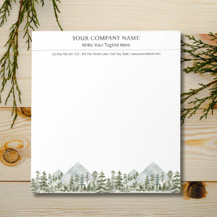 Vattenfärg Grön Skog Natur Utomhus Företag Anteckningsblock