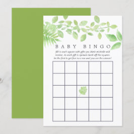 Vattenfärg Grönska Bebis Shower Bingo Inbjudningar