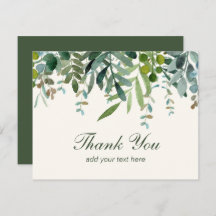 Vattenfärg Grönska Blad Tack 