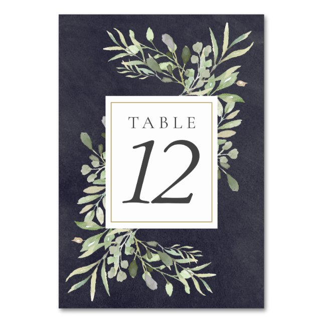 Vattenfärg Grönska Kritskrifttavla Bordnummer Bordsnummer (Baksidan)
