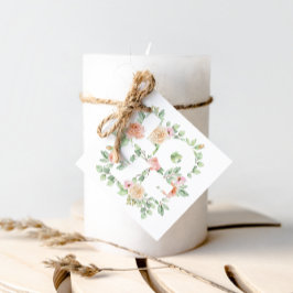 Vattenfärg Grönska och Rosor KÄRLEK Alla hjärtans Gåvor Etiketter