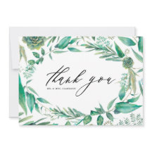 Vattenfärg Grönska och Sukkulenter Ram Bröllop