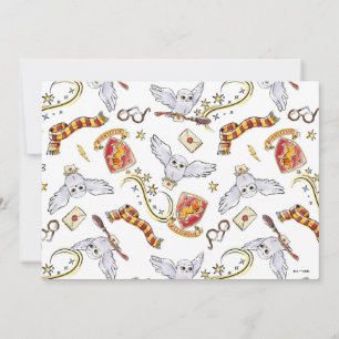 Vattenfärg GRYFFINDOR™ Hedwig-mönster