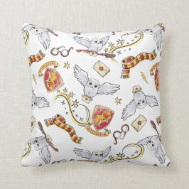 Vattenfärg GRYFFINDOR™ Hedwig Mönster Kudde