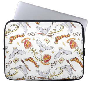 Vattenfärg GRYFFINDOR™ Hedwig Mönster Laptop Fodral