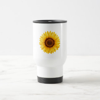 Vattenfärg Gul Solros Blommig Rostfritt Stål Resemugg