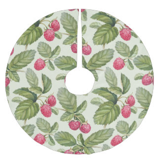 Vattenfärg Hallon Sömlös Mönster-design Julgransmatta Borstad Polyester