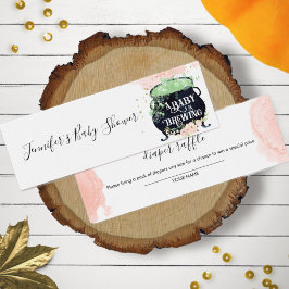 Vattenfärg Halloween Baby Shower Diaper Raffle Litet Visitkort