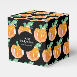 Vattenfärg Halloween Pumpa Bus eller Buss Godis Presentaskar