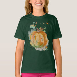 Vattenfärg Hand-målad Pumpkin T Shirt