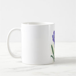 Vattenfärg Hand-målade Crocus Flowers Kaffemugg