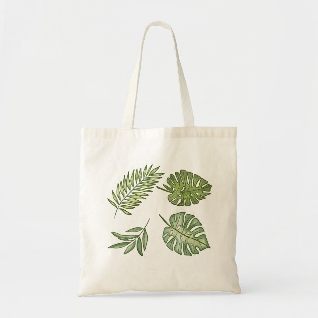 Vattenfärg Hand-målat Foliage Tygkasse (Framsidan)