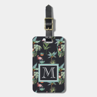 Vattenfärg Handflatan Mönster| Monogram Bagagebricka