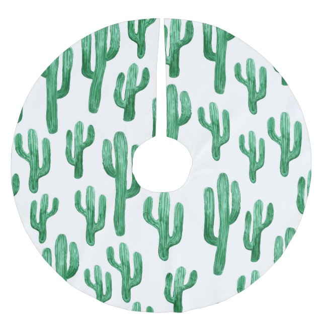 Vattenfärg: handritad illustration julgransmatta borstad polyester (Framsidan)