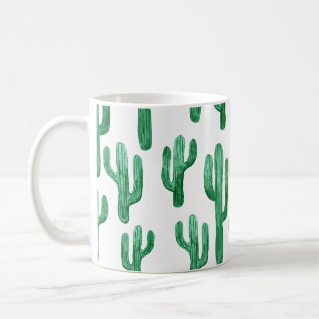 Vattenfärg: handritad illustration kaffemugg (Vänster)