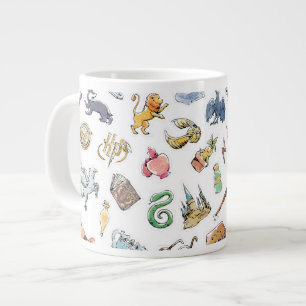 Vattenfärg Harry Potter-ikoner Jumbo Mugg