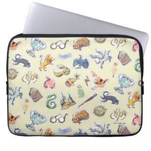 Vattenfärg Harry Potter-ikoner Laptop Fodral