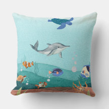 Vattenfärg, havsvatten, under hav