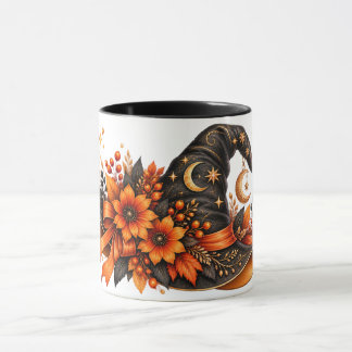 Vattenfärg Häxhatt Halloween-mugg Mugg