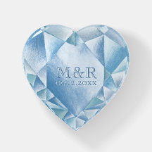 Vattenfärg Heart Diamond 60:e Giftermål-årsdagen
