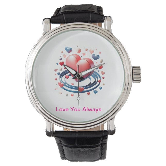 Vattenfärg Heart Watch Armbandsur (Framsida)