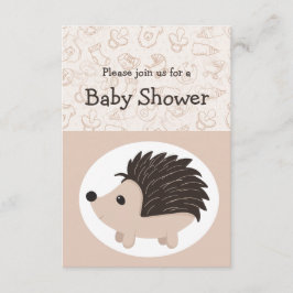 Vattenfärg Hedgehog Animal Baby Shower Roligt PART Inbjudningar