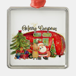 VATTENFÄRG HELGDAG CHRISTMAS VID KAMPGOUNDEN JULGRANSPRYDNAD METALL