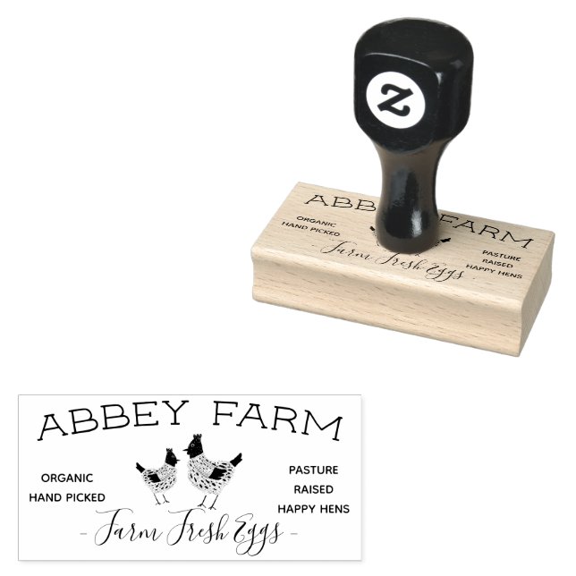 Vattenfärg Hen Farm Fresh Egg Carton Stämpel (Stämplad)