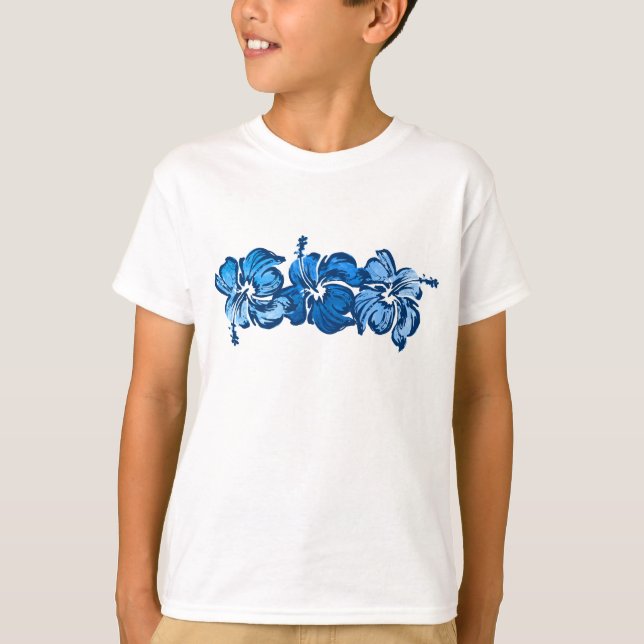 Vattenfärg Hibiscus Girls Tee (Framsida)