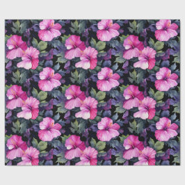Vattenfärg Hibiscus Svällning Papper Presentpapper
