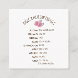 Vattenfärg Hibiskus Maui Bröllop Tilläggskort