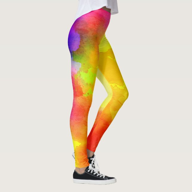 Vattenfärg/Hjärter Leggings (Höger)