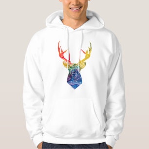 Vattenfärg, hjort hoodie