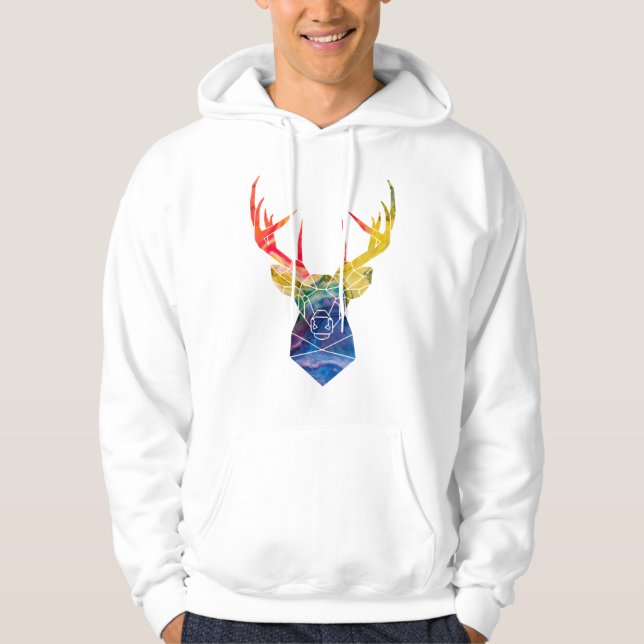 Vattenfärg, hjort hoodie (Framsida)