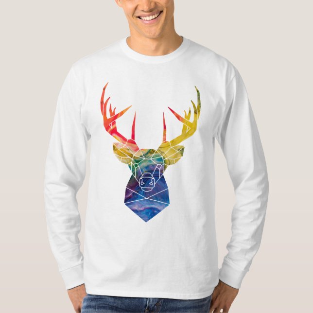 Vattenfärg, hjort t shirt (Framsida)