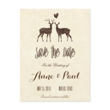 Vattenfärg hjortar sparar datum