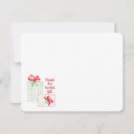 Vattenfärg Holiday Vänner är de bästa gåvorna Merr Anteckningskort