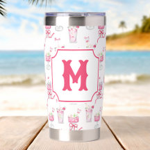 Vattenfärg Hot Pink Mahjong-cocktails