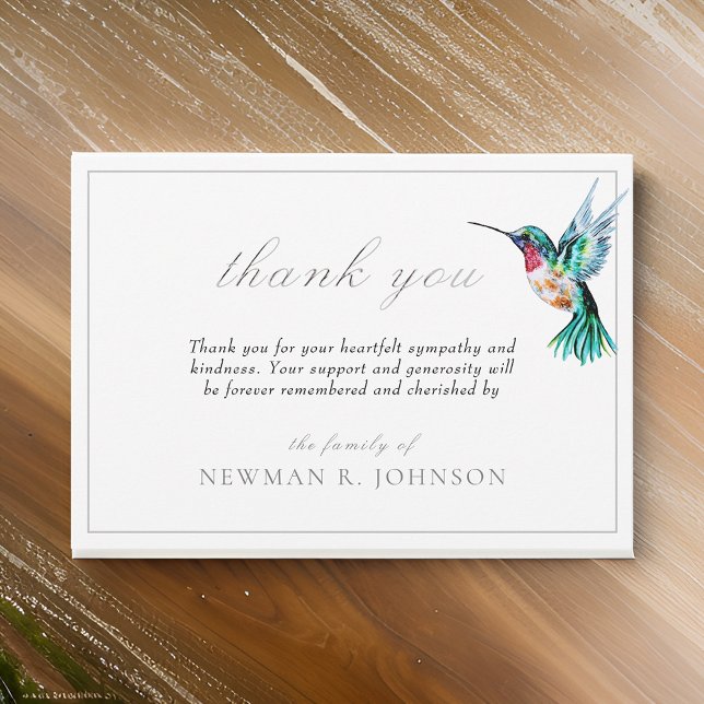 Vattenfärg Hummingbird Funeral Memorial Tack (Skapare uppladdad)