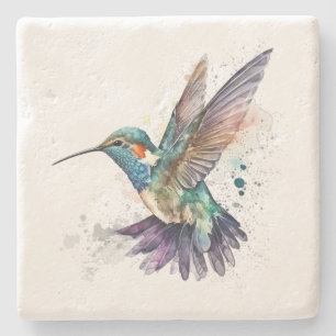 Vattenfärg Hummingbird Stone Underlägg