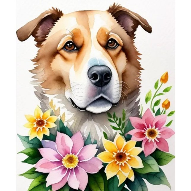 Vattenfärg, Hund Pussel (Watercolor Dog Jigsaw Puzzle!)