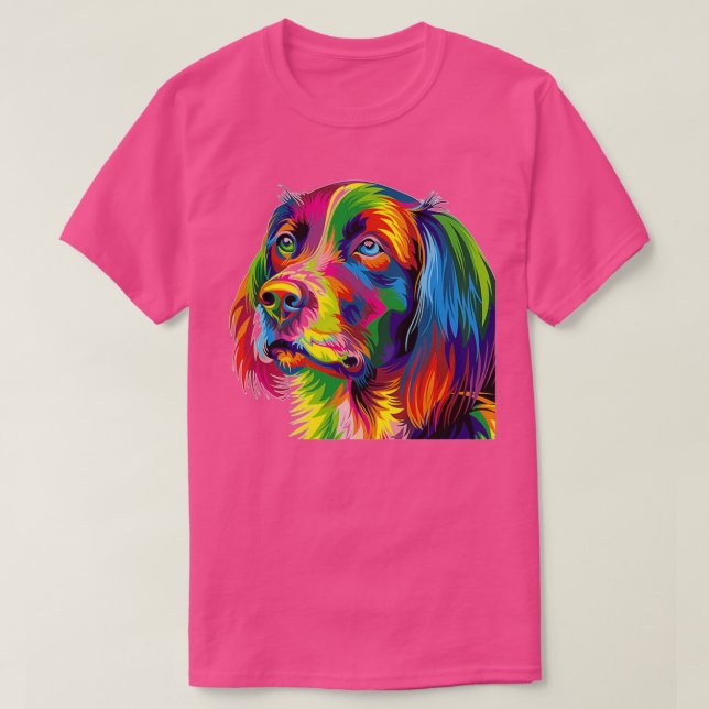 Vattenfärg, hund t shirt (Design framsida)